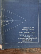 ​Vintage Original Blueprint Sparkman & Stephens Design No. 164 Henry Hinckley... picture