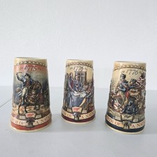 Vintage Miller Genuine Draft-Birth of a Nation Beer Steins, Set of 3 (1991–1993) picture