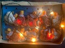 1960’s Santa’s World Festive Lite Angels 40’ of Lights Kurt Adler In Box picture