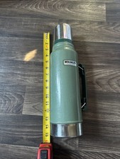 Vintage Stanley Aladdin Green Thermos Vacuum Bottle 1Qt EUC picture