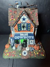Danbury Mint Dallas Cowboys Haunted House Halloween Lights Sound NFL w/ Box picture