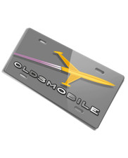 Oldsmobile Rocket Emblem 1956 Aluminum License Plate - 16 colors - Made in USA picture