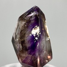 2 Moving Bubbles RARE White Phantom Grape Jelly Elestial Smoky Amethyst Enhydro picture