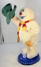 Vintage Gemmy Frosty The Snowman Animated Dancing Light Snowflakes Sings Works picture