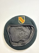 RARE VTG 1962 Canadian Fleur de Lis Green Beret 7 1/8 US Army 5th SFG Vietnam⁠ picture