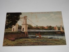 AFTON NY - 1907-1915 ERA POSTCARD - SUSPENSION BRIDGE - CHENANGO COUNTY picture