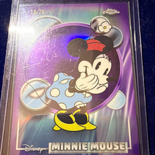 Topps Chrome Disney 2026 Minnie Mouse Purple Refractor Card #51 15/75 picture