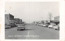 Postcard OK: RPPC Street Scene, Coalgate, Oklahoma, Posted 1962 picture