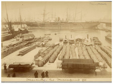 France, Marseille, Quai et Bassin de la Joliette Albumen Print 20.5x27 picture