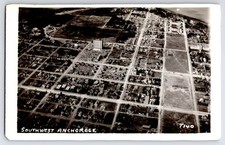 [40j10] Postcard RPPC Aerial View of Southwest Anchorage picture