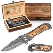 GiveGreatGift 25 Years Anniversary for Men Gifts, 25th Wedding brown black picture