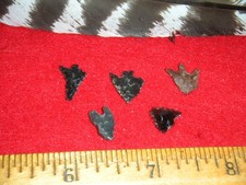 FIVE COLUMBIA RIVER TINY BIRD POINTS – PORTLAND OREGON COLLECTION - 5  ARTIFACTS picture