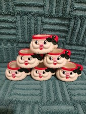 Vintage 6 SANTA MINI MUGS JAPAN Blume Set Of 6 picture