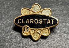 VINTAGE 24K GOLD PLATED CLAROSTAT 15 YEAR EMPLOYEE SERVICE PIN G739 picture