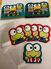 2-Keroppi Small Note Pads Sanrio Vintage 1997 Rare, plus 5 extra note cards picture