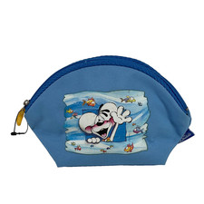 Diddl Mouse Germany Nylon Zipper Supply Pouch Cosmetic Bag Blue picture