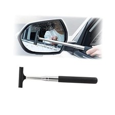 8sanlione 38.6 Inch Telescopic Side Mirror Glass Squeegee Black picture