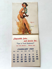 February 1969 Dipsy Doodles Pinup Girl Calendar Elvgren Hula Girl picture