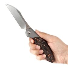 Sheepsfoot Folding Knife Pocket Hunting Survival CPM20CV Steel Titanium Premium picture