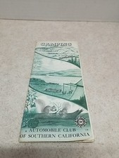 Rare 1968 North California Camping Map Folding Map AAA 5-68 picture