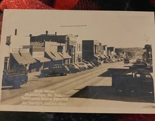 Vintage 1949 RPPC Postcard Main Street Chamberlain SD South Dakota Street Scene picture