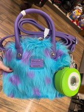 Disney Loungefly Monsters Inc Sulley Mike Wazowski Fur Tote Crossbody Bag 2026 picture