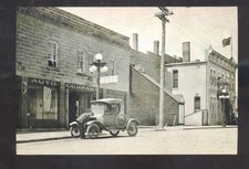 REAL PHOTO IOWA FALLS IOWA STREET SCENE AUTO CAR GARAGE POSTCARD COPY picture