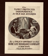 1905 Home Life Insurance Advertisement Family Protected Art Antique Print AD picture