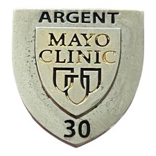 Vintage Mayo Clinic Argent Society Lanyard Slide 30 Year Employee Award Medal picture