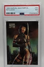 Fleer/SkyBox 1996 Marvel Masterpieces #35 Psylocke PSA 7 NM Cert 170209636 picture