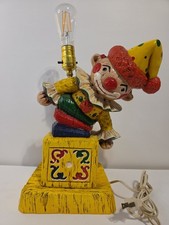 Vintage Nowells Molds 1982 Ceramic Jack in the Box Clown Lamp picture