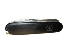 Black Victorinox Champion Plus Swiss Army Knife Grooved Corkscrew picture