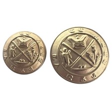Vintage Royal Blackheath Golf Club Logo Crown & Thistle Metal Buttons Lot Of 2 picture