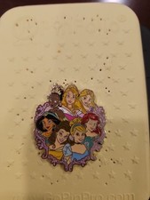 Disney Seven 7 Princesses Cluster Disney Pin Jasmine Ariel Tiana Cinderella Etc picture