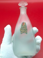 Antique Frosted Glass Perfume Bottle Rose Petals by Lazell Eau de Toilette picture