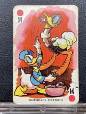 1939 Pepys, Mickeys Fun Fair Card, Walt Disney Red Back Donald's Ostrich picture