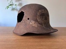 Steel Helmet M16 - Freikorps/Baltic 1919 - Skull Mimicry - Ground Find Latvia picture