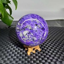 83mm Natural charoite Gemstone sphere quartz polished ball Reiki energy picture