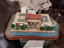 The Danbury Mint Ellis Island Sculpture New York Statue Wood Base picture