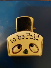 Holt Howard MCM Vintage Crazy Clip “To Be Paid “ Ceramic And Chrome Rare Htf  picture