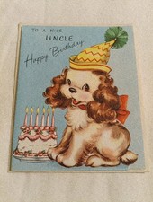 Vintage Unused To A Nice Uncle Happy Birthday W/Envelope picture