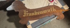 VTG Frankenmuth Beer Ale Dachshund Dog Wood  Advertising Sign  picture