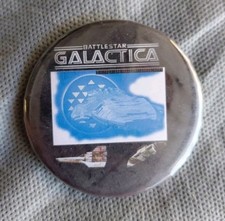 VINTAGE 1978 PROMO PINBACK BUTTON BATTLESTAR GALACTICA SHIPS LOGO picture