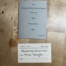 Antique Maryland State Normal School Student Booklet Towson State Md 1920s — O2 picture