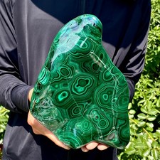 7.3LB  Natural Polished Malachite Mineral freeform specimen Reiki Stone Healing picture