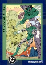 1993 SkyBox DC Cosmic Teams - Aa and Amanita Green Lantern Corps Card #104 picture