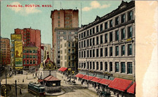 Boston Mass Adams Square Holland Wine Burks Stout mail orders postcard a130 picture