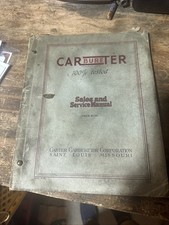 1938 Carter Carburetor Sales and Service Manual picture