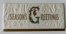 Vintage Christmas Card Seasons Greetings Hallmark S20 picture