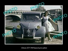 OLD 8x6 HISTORIC PHOTO OF 1949 CITROEN 2CV CAR LAUCH PRESS PHOTO 2 picture